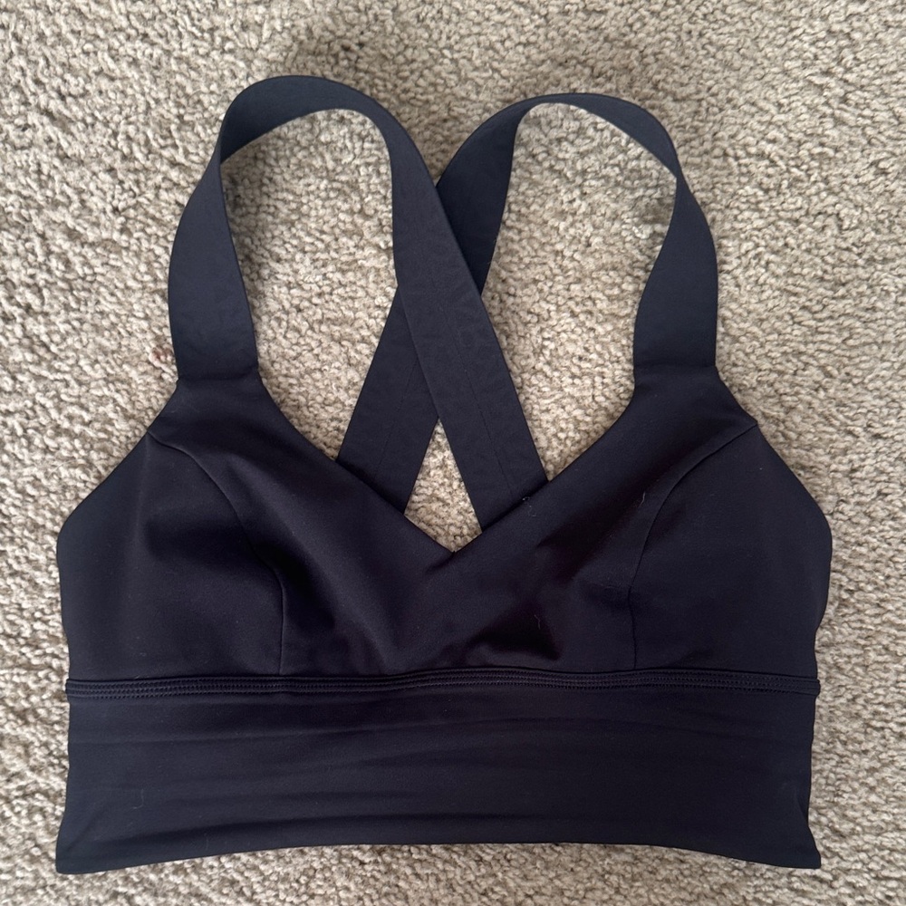 Lululemon Athletica Black Cross-Back Sports Bra